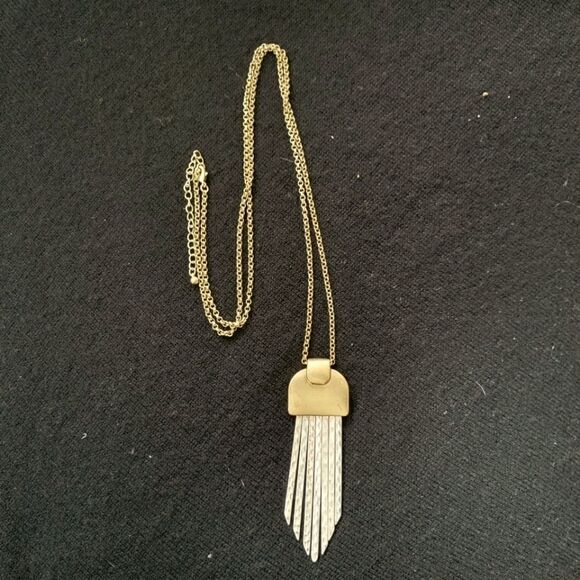 Long mixed metal Pendant NWOT - Picture 1 of 5